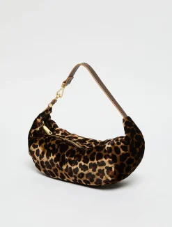 Animalier velvet hobo bag