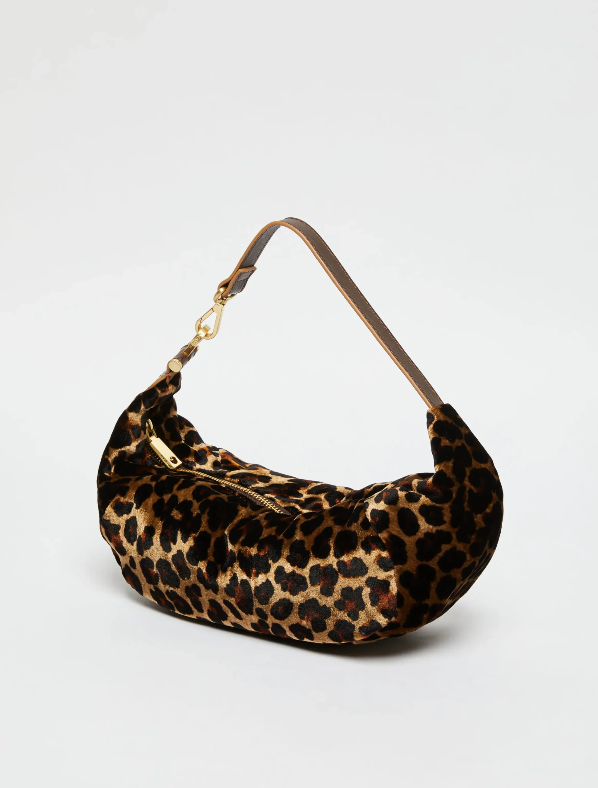 Animalier velvet hobo bag