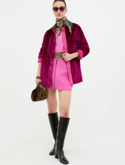 Animalier velvet hobo bag