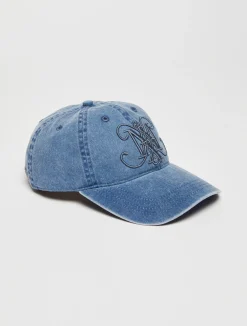 Baseball cap with monogram.