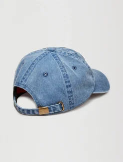 Baseball cap with monogram.