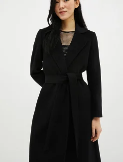 Belted wool coat