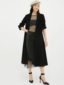 Belted wool coat