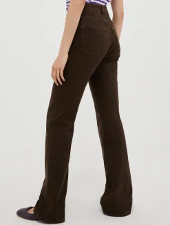 Bootcut cotton-drill trousers