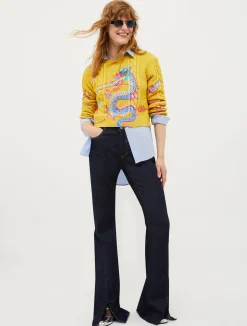 Bootcut jeans with splits