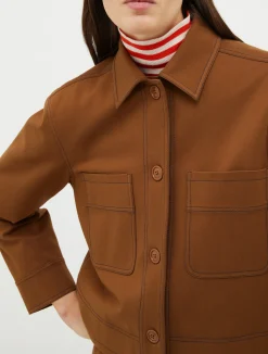 Boxy-fit jersey jacket