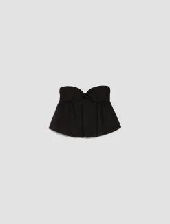 Bustier bow-embellished top