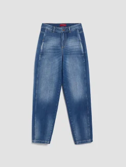 Carrot-fit stretch-denim jeans