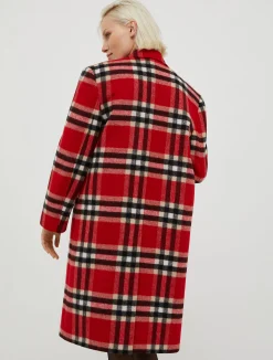 Checked coat