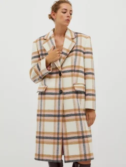 Checked coat