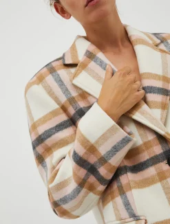 Checked coat