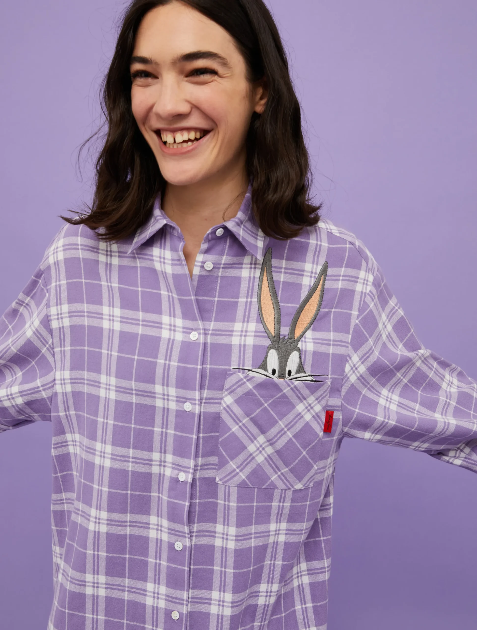Checked flannel shirt MAX&Co. with Looney Tunes