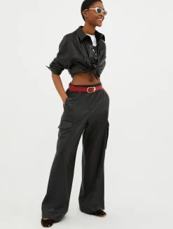 Coated-jersey overshirt