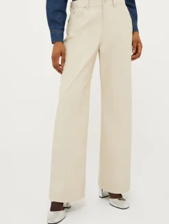 Coated-jersey trousers
