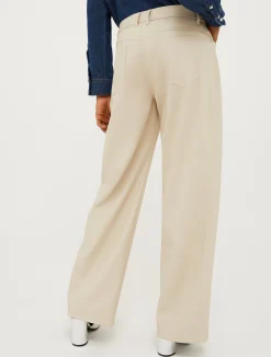 Coated-jersey trousers