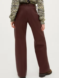 Coated-jersey trousers
