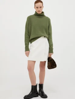 Corduroy mini skirt