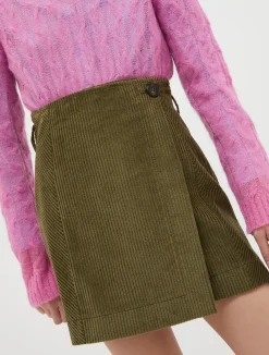 Corduroy mini skirt