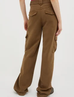 Cotton and linen cargo trousers