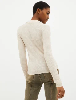 Cotton and modal polo shirt