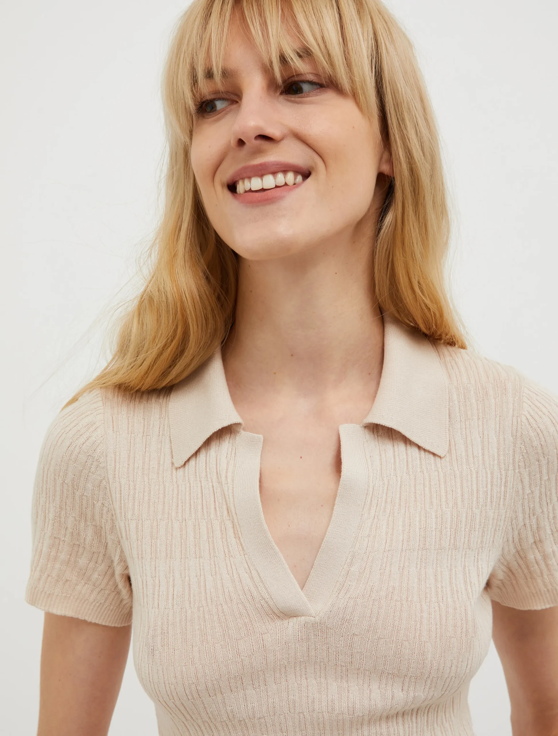 Cotton and modal-blend polo shirt
