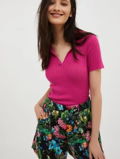 Cotton and modal-blend polo shirt
