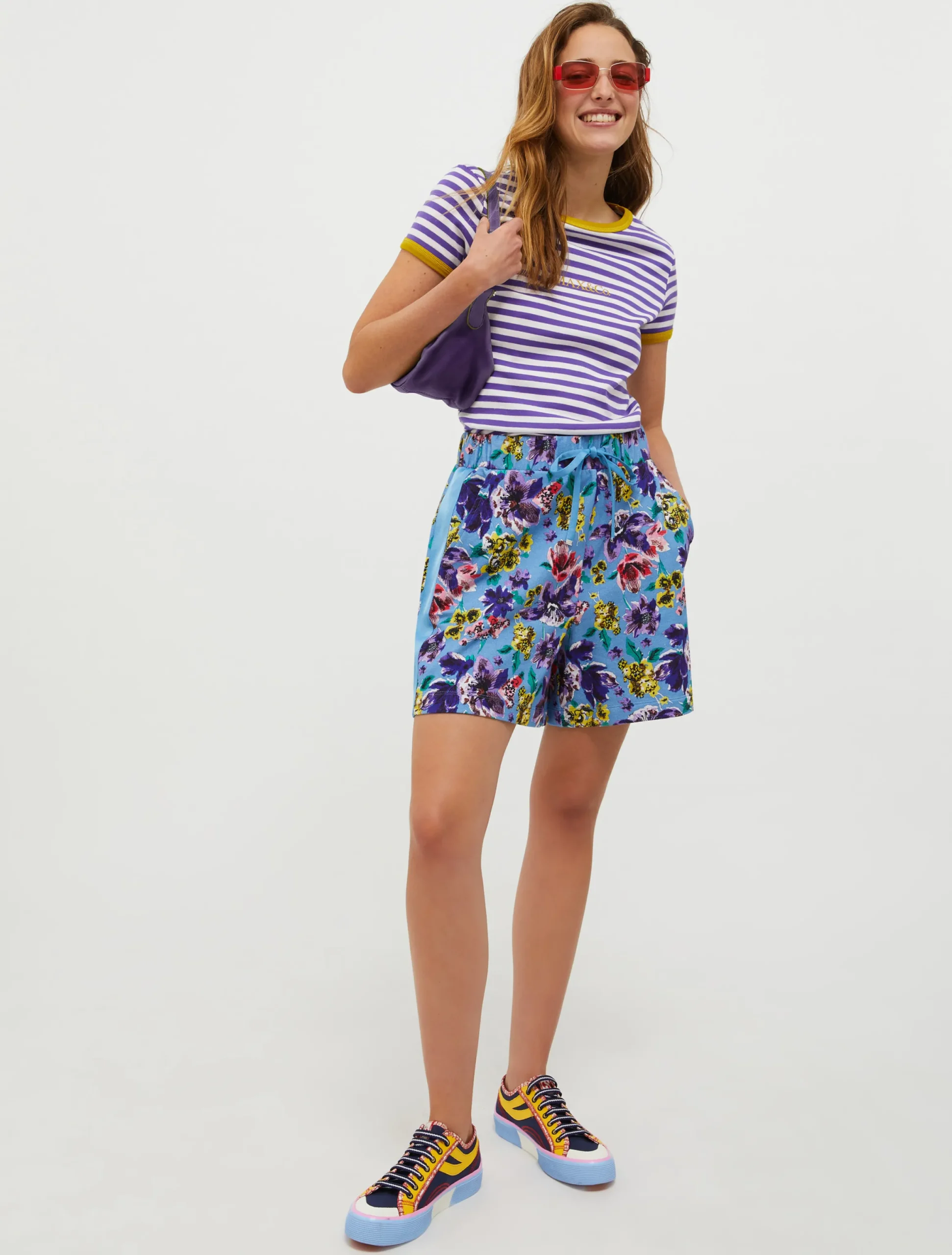 Cotton-fleece Bermuda shorts