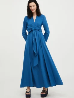 Cotton-poplin maxi dress