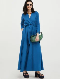 Cotton-poplin maxi dress