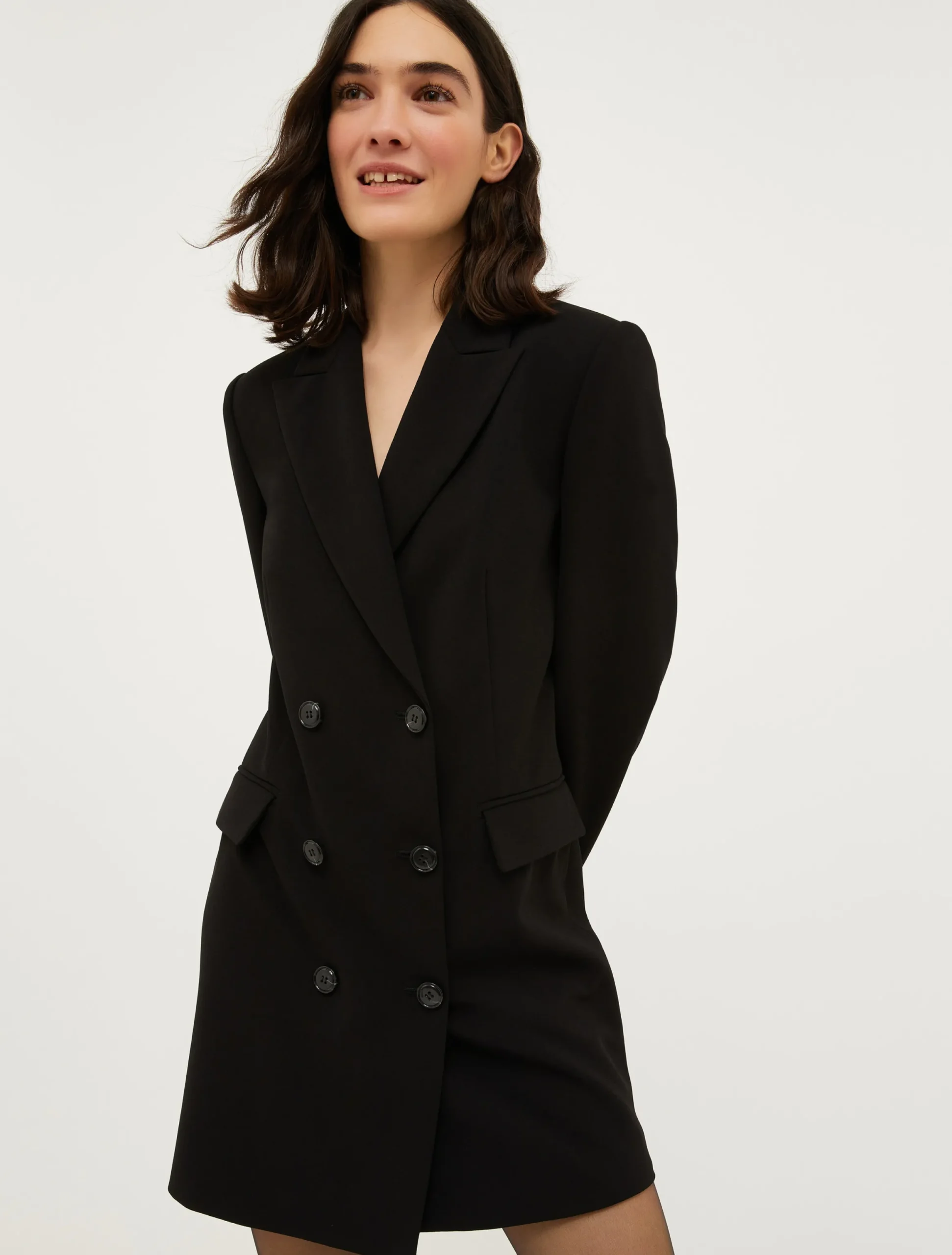 Crepe blazer mini dress