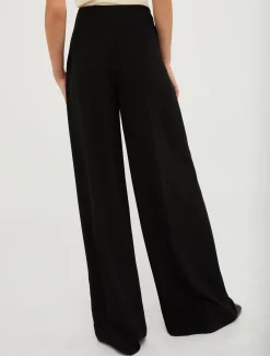 Crepe palazzo trousers