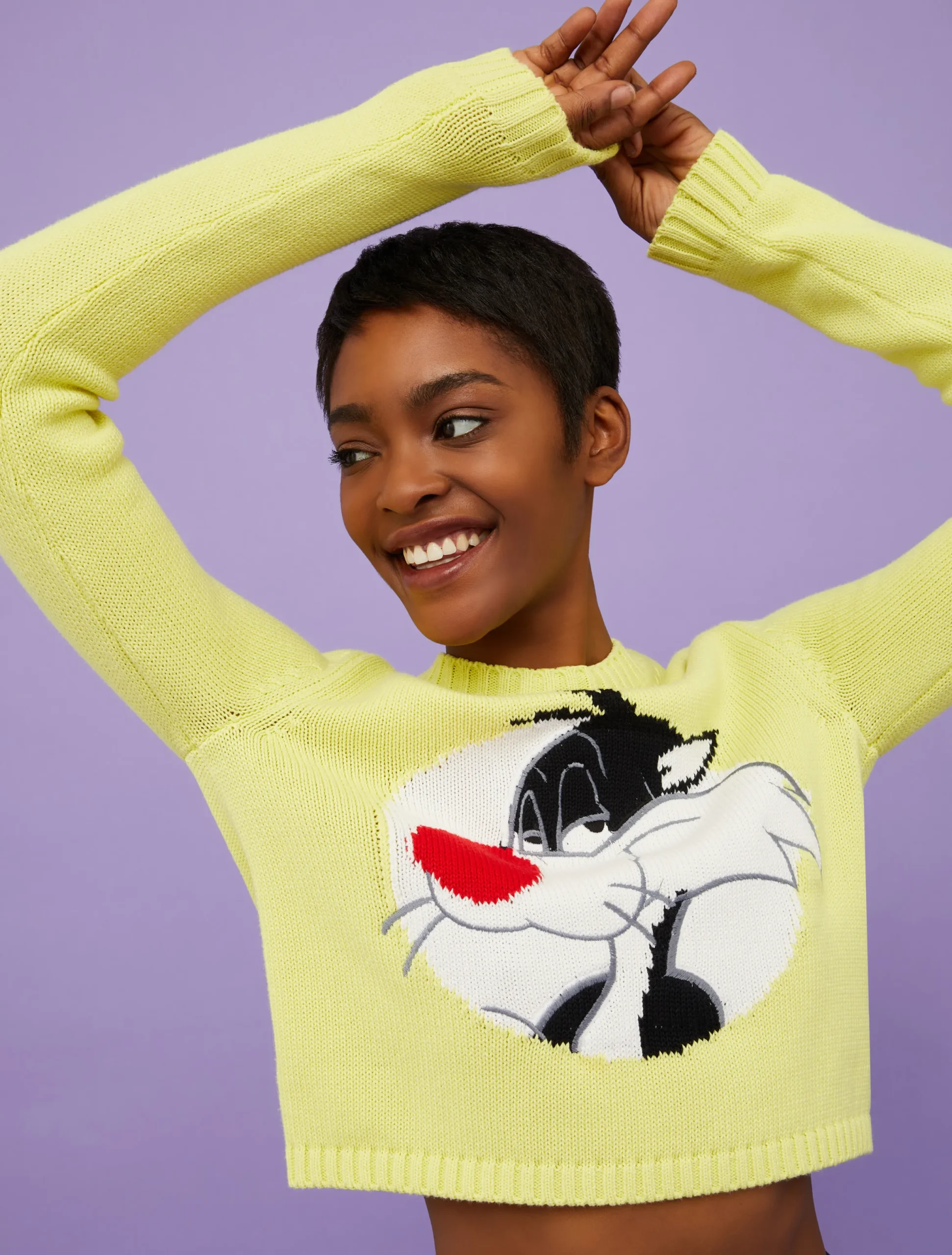 Cropped jumper MAX&Co. with Looney Tunes