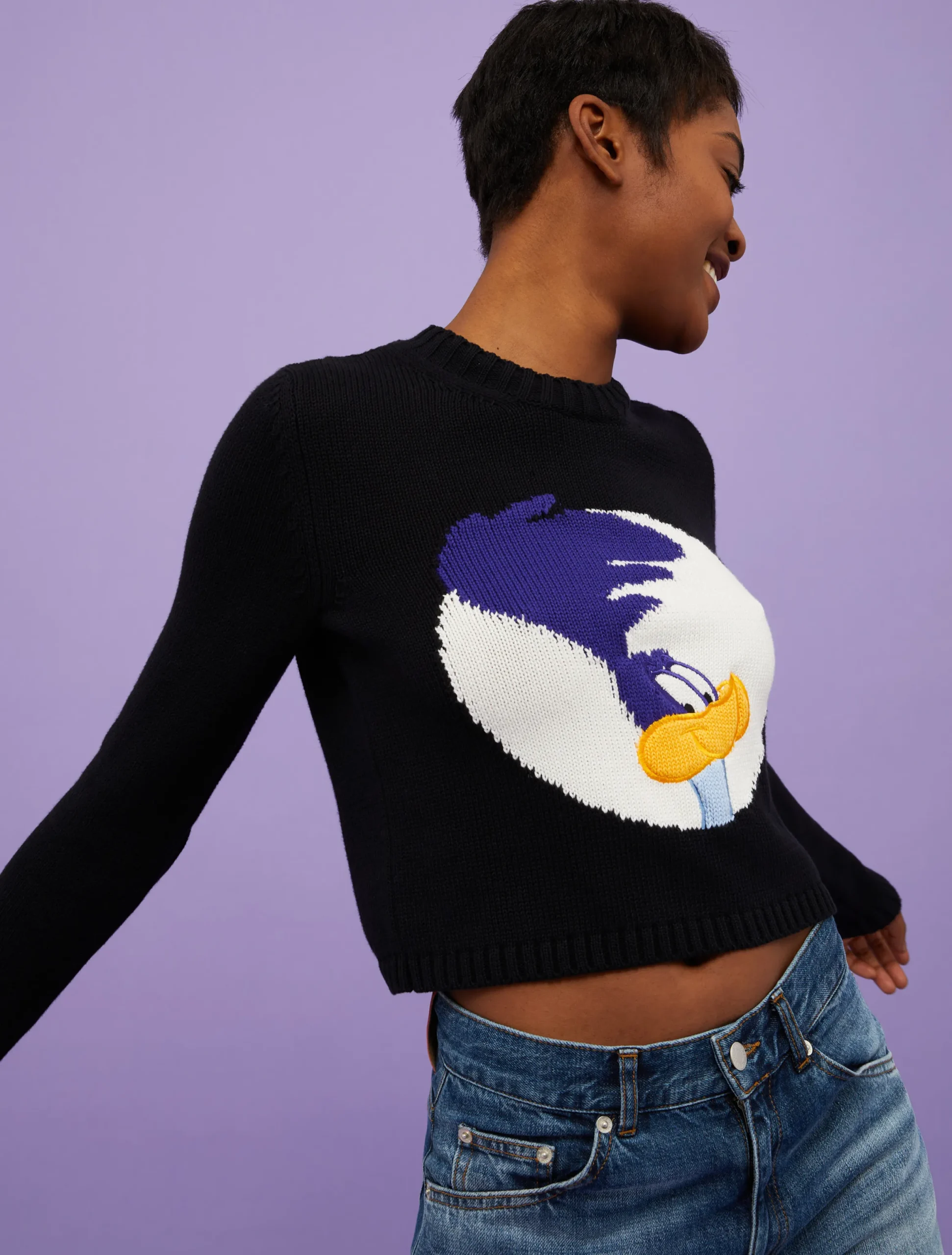Cropped jumper MAX&Co. with Looney Tunes