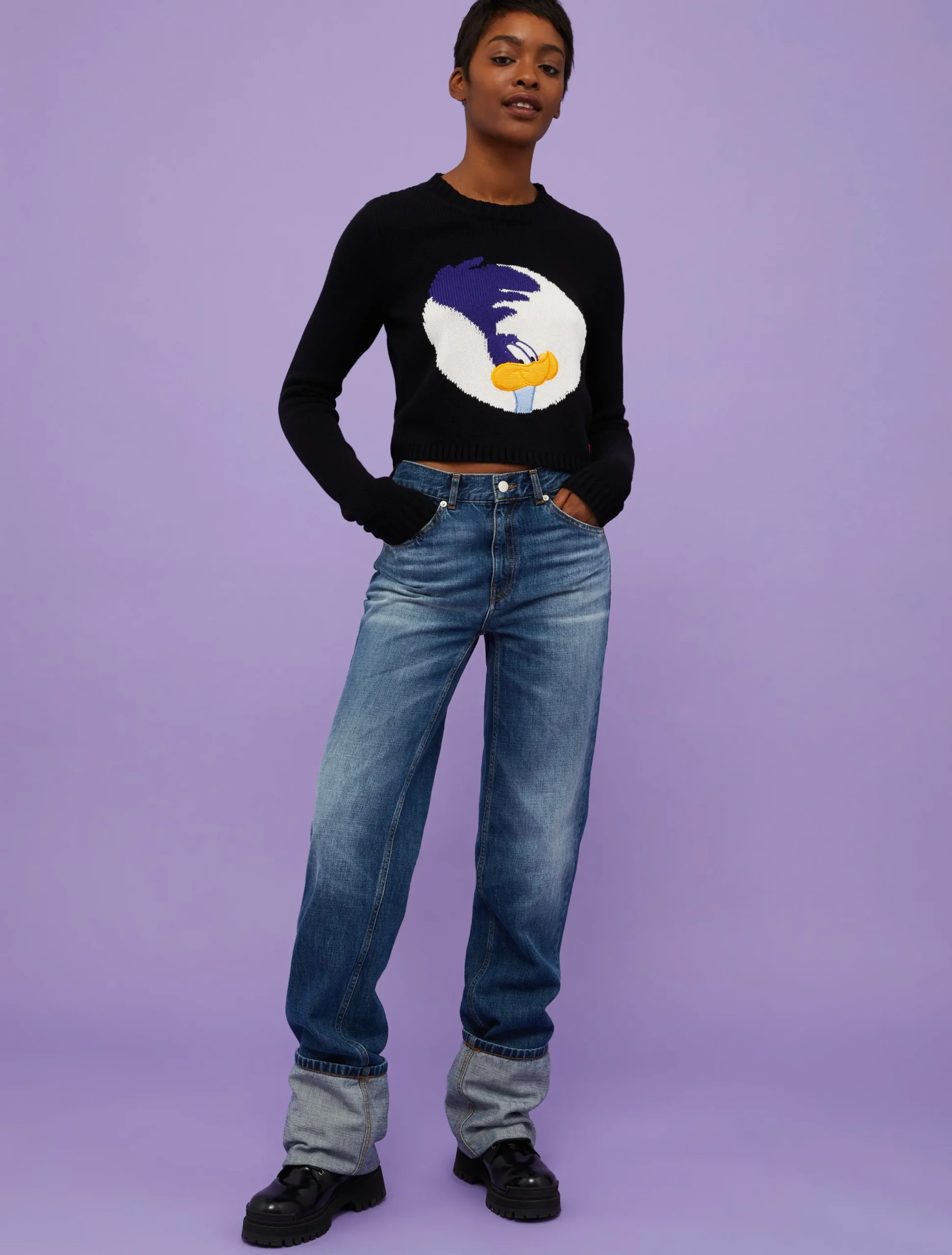 Cropped jumper MAX&Co. with Looney Tunes