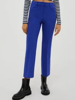 Cropped straight-leg trousers