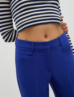 Cropped straight-leg trousers