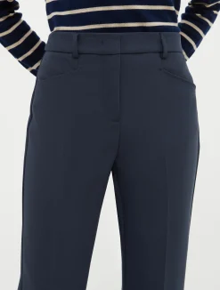 Cropped straight-leg trousers