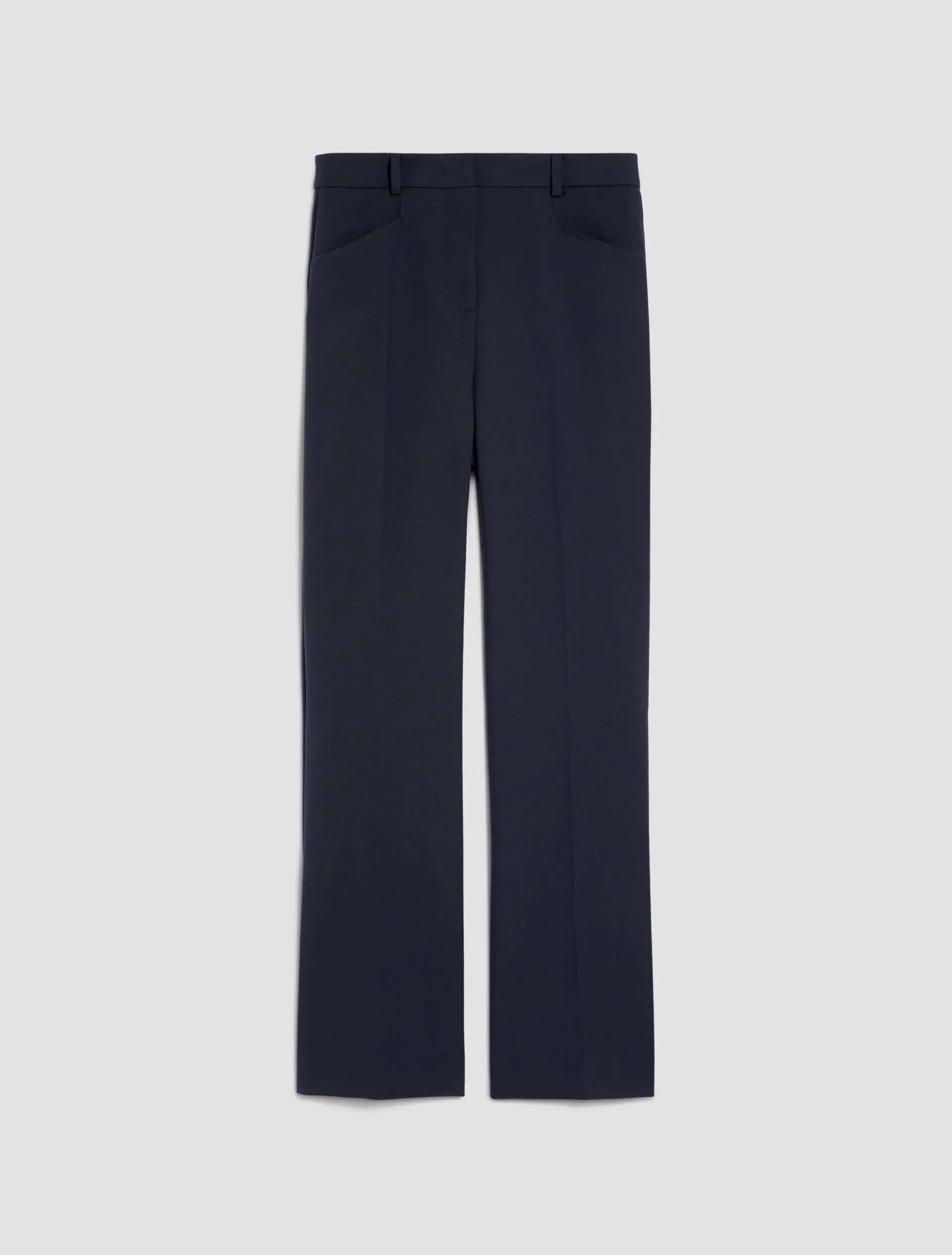 Cropped straight-leg trousers