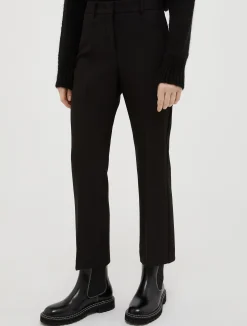 Cropped straight-leg trousers