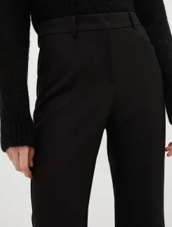Cropped straight-leg trousers