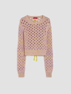 Cropped textured jumper