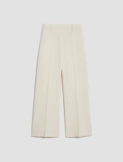 Cropped wide-leg trousers