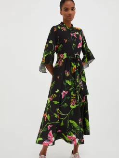 Crêpe de Chine shirt dress