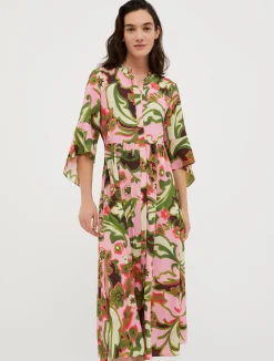 Crêpe de Chine shirt dress