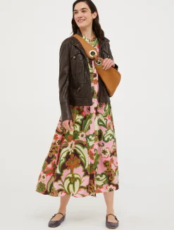 Crêpe de Chine shirt dress