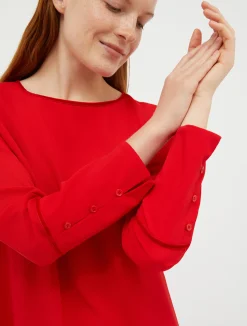 Crêpe-de-Chine shift dress