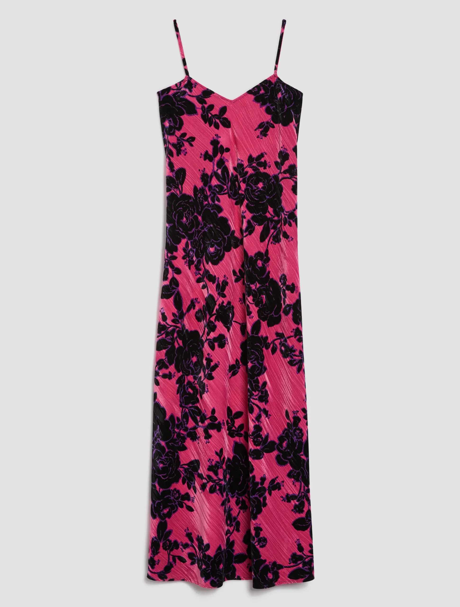 Crushed-velvet slip dress