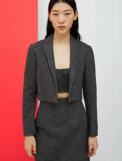 De-Coated with Anna Dello Russo wool-blend flannel jacket