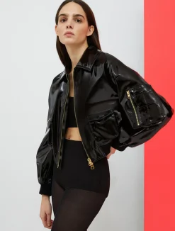 De-Coated with Anna Dello Russo patent-leather blouse