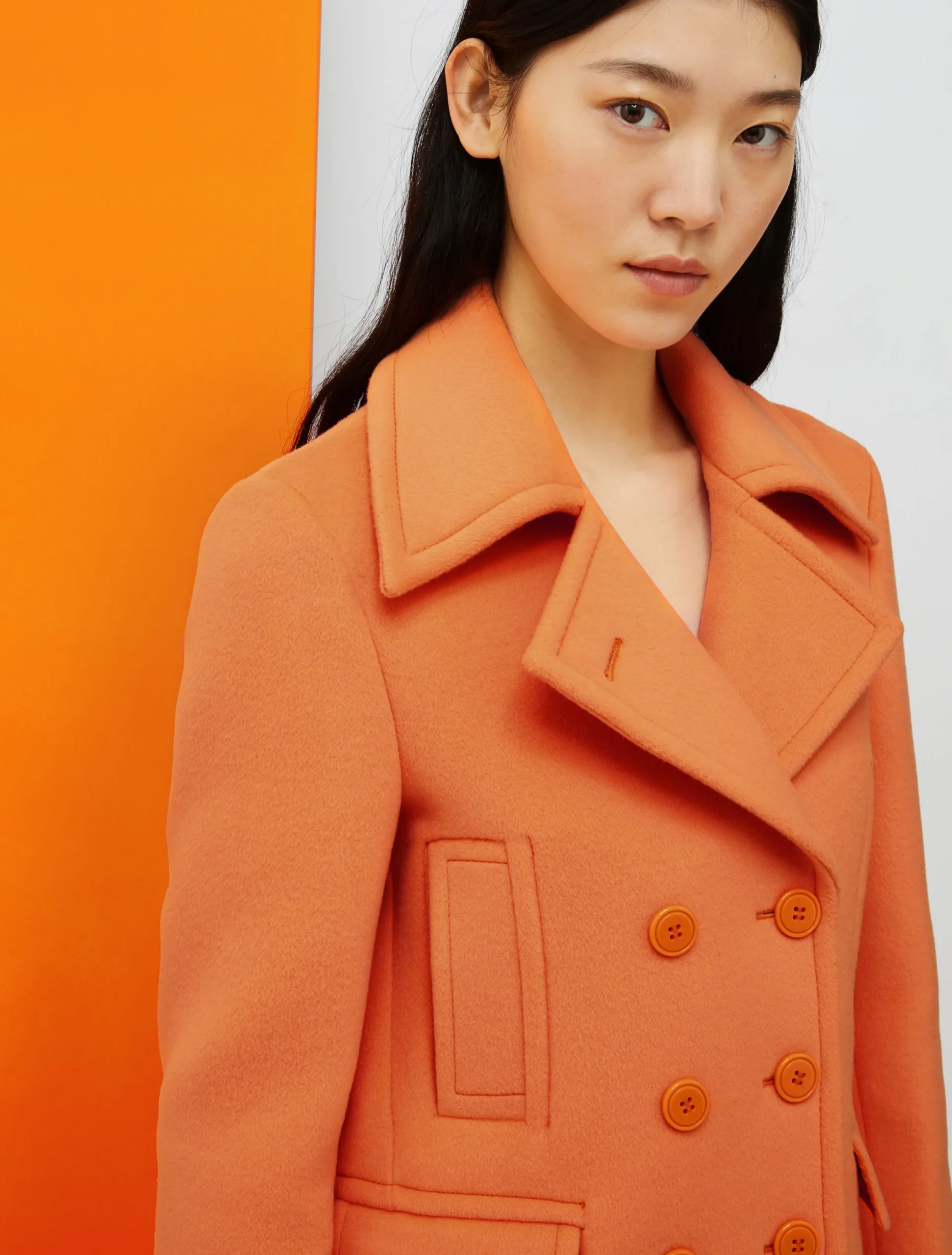 De-Coated with Anna Dello Russo wool-blend pea coat